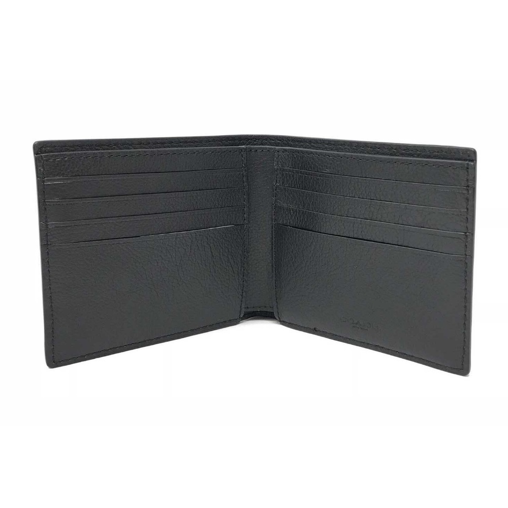 Coach Men’s Double Bill Grey Camo Bifold Wallet - Picture 3 of 5